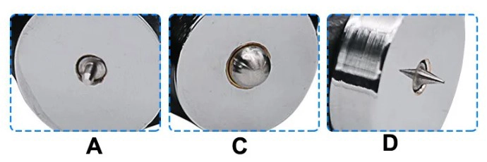 Durometer, ความคมของปลายแหลมของหัวกด